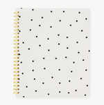 Spiral Notebook | Cream & Black Scatter Dot | Stationery | Style House Design Studio