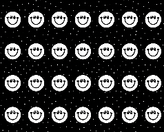 Black and White Happy Faces Sit Spot Classroom Mat by Schoolgirl Style