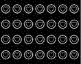 Load image into Gallery viewer, Black and White Circle Hearts Sit Spot Classroom Mat by Schoolgirl Style
