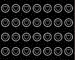 Black and White Circle Hearts Sit Spot Classroom Mat by Schoolgirl Style