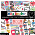 Load image into Gallery viewer, 90s teacher printable classroom decor bundle

