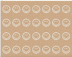 Happy Face Sit Spot on Kraft Background Classroom Mat by Schoolgirl Style