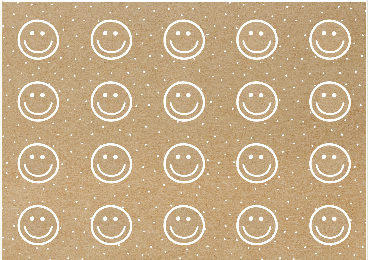 Happy Face Sit Spot on Kraft Background Classroom Mat by Schoolgirl Style