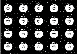 Black and White Apple Sit Spot Classroom Mat by Schoolgirl Style