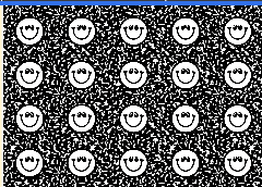 Black and White Happy Faces Sit Spot on Composition Classroom Mat by Schoolgirl Style
