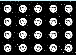 Black and White Happy Faces Sit Spot Classroom Mat by Schoolgirl Style