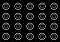 Load image into Gallery viewer, Black and White Circle Hearts Sit Spot Classroom Mat by Schoolgirl Style
