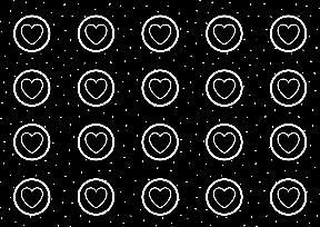 Black and White Circle Hearts Sit Spot Classroom Mat by Schoolgirl Style