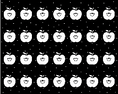 Load image into Gallery viewer, Black and White Apple Sit Spot Classroom Mat by Schoolgirl Style
