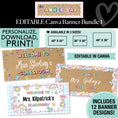 Load image into Gallery viewer, Personalized Editable Canva Kraft Style Banner Bundle 1
