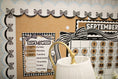 Load image into Gallery viewer, Classic Black and White Striped Bow Calendar Topper | Simply Sweet
