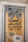 Load image into Gallery viewer, Black Gingham Bulletin Board Paper 25ft. | Schoolgirl Style x Fadeless®
