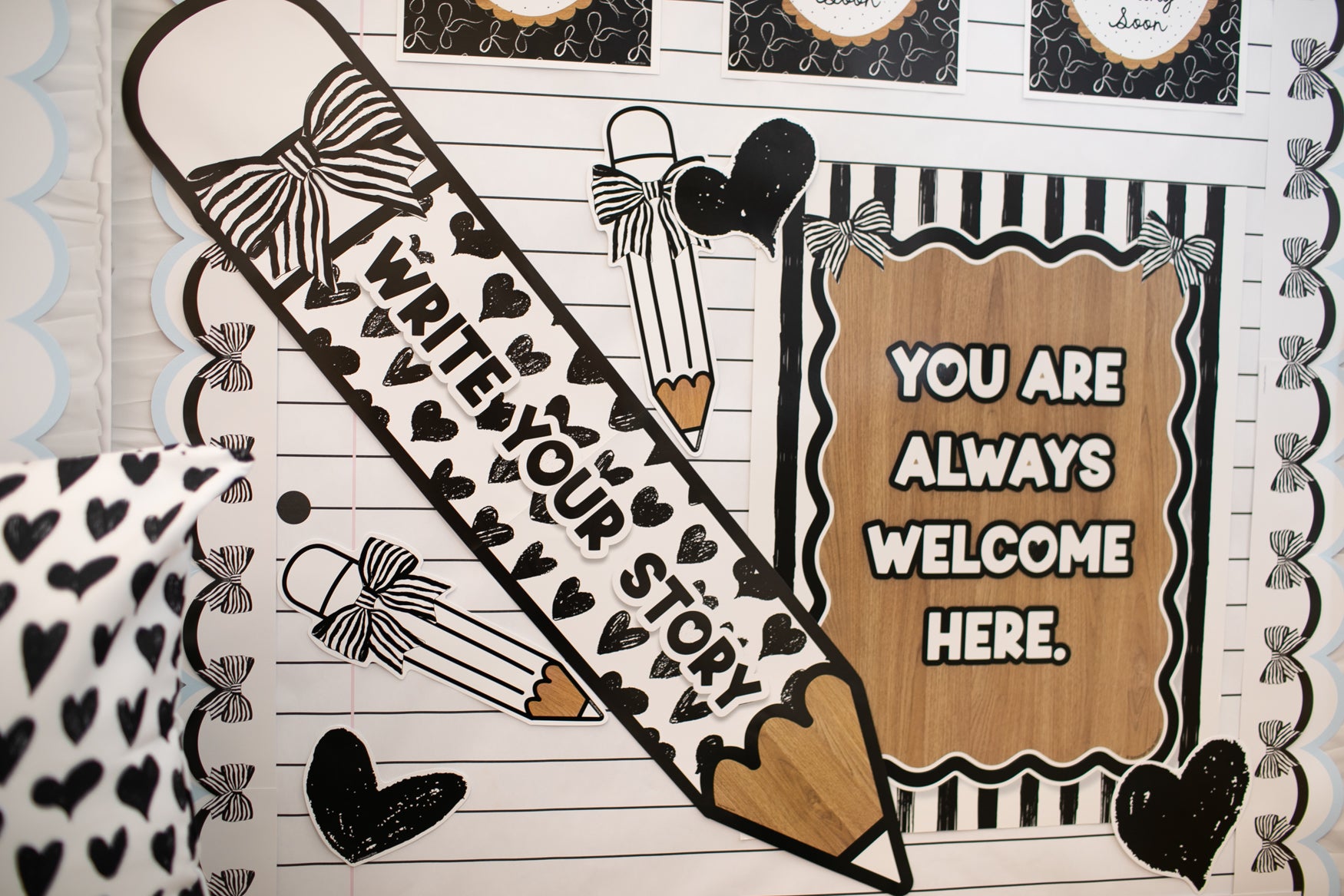 You Are Always Welcome Here Classic Black and White Poster | Simply Sweet