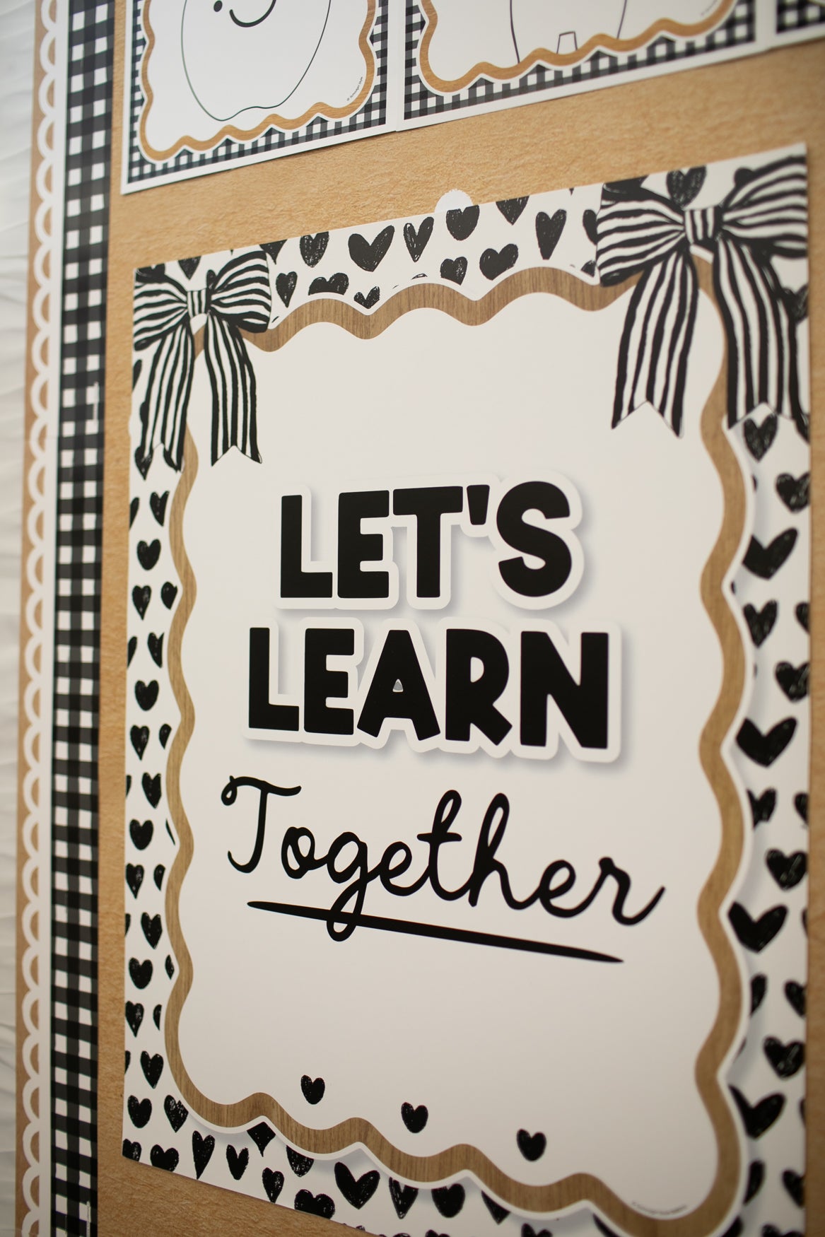 Let's Learn Together Classic Black and White Poster | Simply Sweet