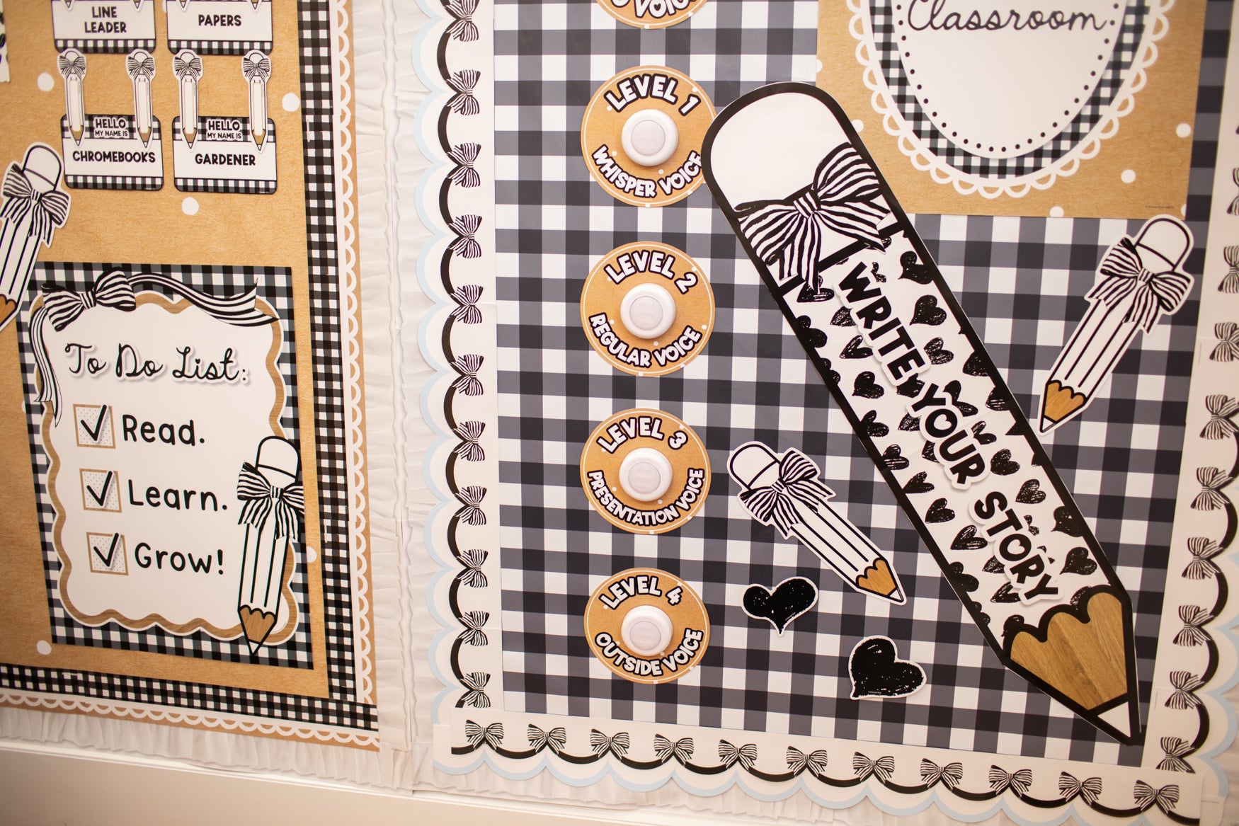 Write Your Story Classic Black and White Pencil Statement Piece | Simply Sweet