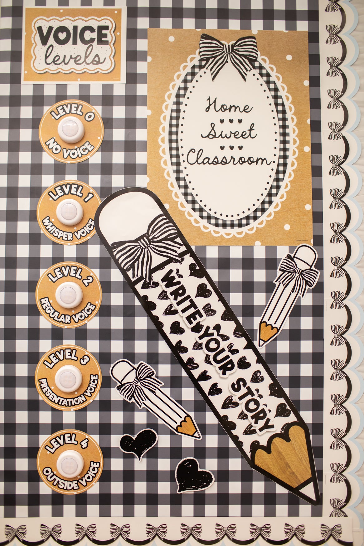 Write Your Story Classic Black and White Pencil Statement Piece | Simply Sweet