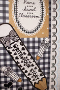 Load image into Gallery viewer, Write Your Story Classic Black and White Pencil Statement Piece | Simply Sweet
