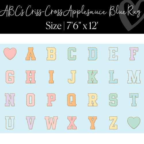 sky blue rug with abc sit spots