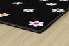 Small Daisies on Black Rug | Black and White Classroom Rug | Pocketful of Daisies | Schoolgirl Style