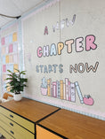 Load image into Gallery viewer, A New Chapter Starts Now Boho Pastel Classroom Headline | Pastel Pages
