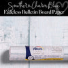 Southern Charm Blue | Soft Blue and White Wood | Bulletin Board Paper | Schoolgirl Style