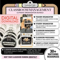 Load image into Gallery viewer, Printable Ultimate Black and White Classroom Management and Organization Bundle
