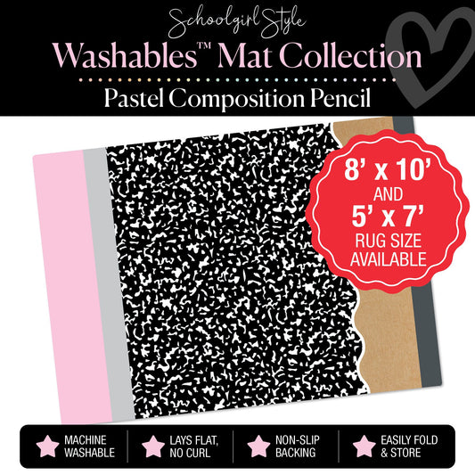 Pastel Composition Pencil Classroom Mat by Schoolgirl Style