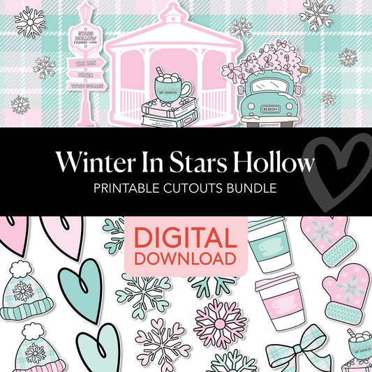 Printable Winter in Stars Hollow Cutouts Bundle