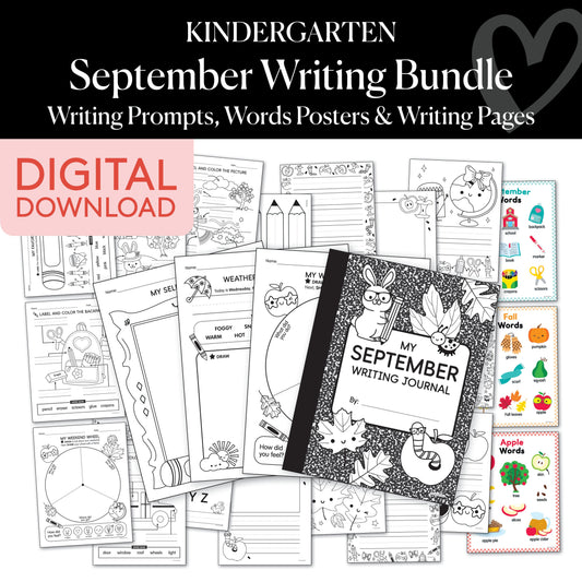 Kindergarten September Writing Bundle