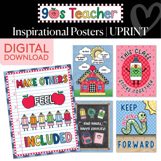 Printable Retro Inspirational Posters | 90s Teacher