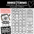 Load image into Gallery viewer, Printable Black and White Editable Organized Teacher System Bin | Books and Bows
