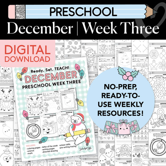 Printable Preschool December Week 3 Resources