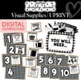 Load image into Gallery viewer, Printable Classic Black and White Visual Supplies | Simply Sweet
