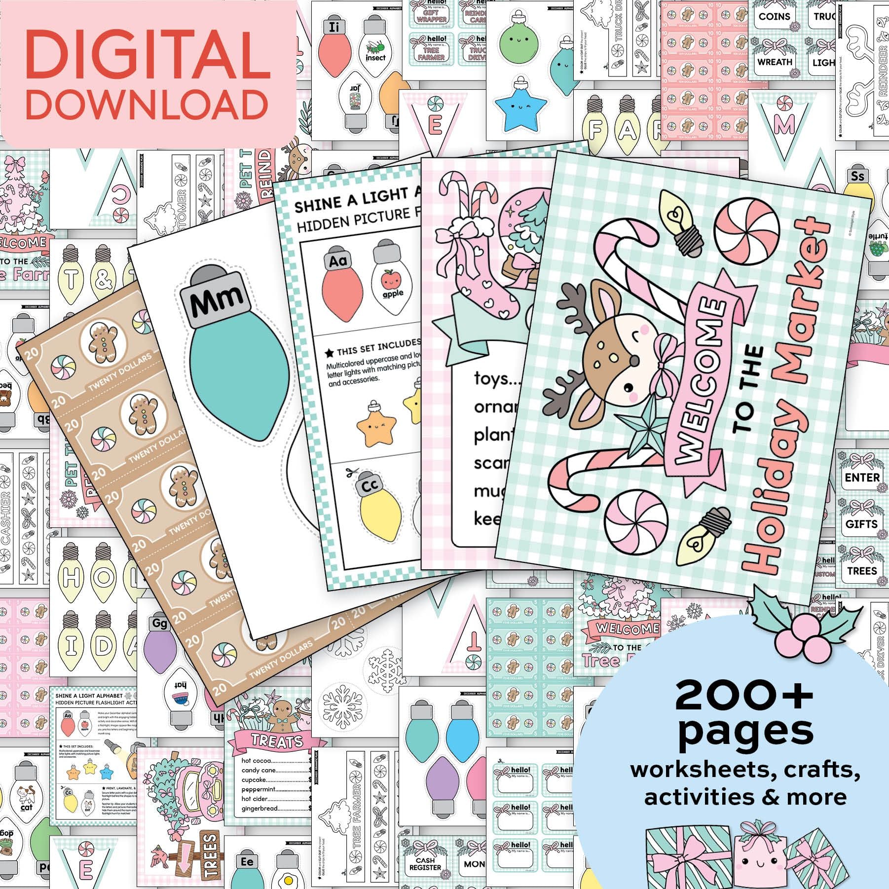 Printable Preschool December Thematic Unit Bundle