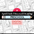 Load image into Gallery viewer, Printable Preschool April Directed Drawing Worksheets
