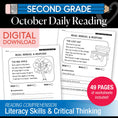 Load image into Gallery viewer, Printable Second Grade October Daily Reading
