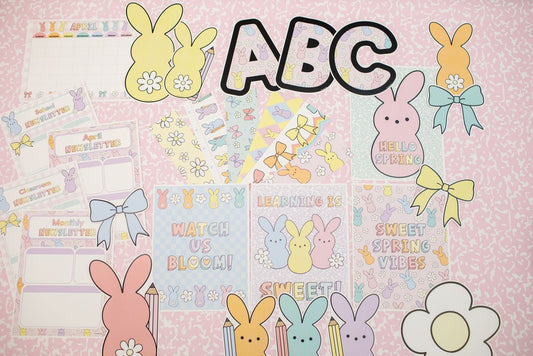 Printable Spring Classroom Decor Bundle | Marshmallow Meadow