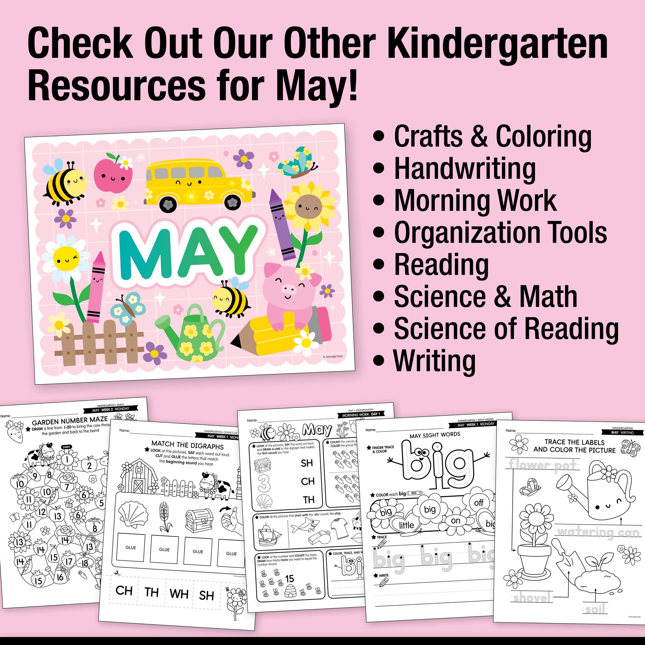 Printable Kindergarten May Daily Alphabet