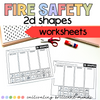 Fire Safety 2D Shape Worksheets | 2D Shapes | October