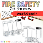 Fire Safety 2D Shape Worksheets | 2D Shapes | October