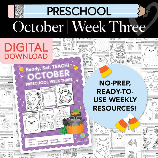Printable Preschool October Week 3 Resources