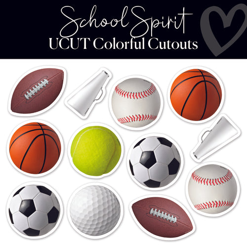 School Spirit Sports Equipment Cutouts