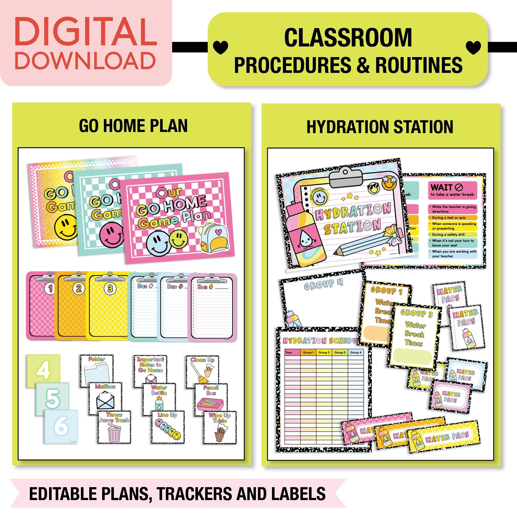 Printable Ultimate Brights Classroom Management and Organization Bundle
