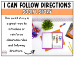 I Can Follow Directions Social Story