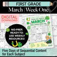 Load image into Gallery viewer, Printable First Grade March Week 1 Resources
