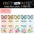 Load image into Gallery viewer, Printable Pastel Daily Bin Labels | Pretty in Pastel
