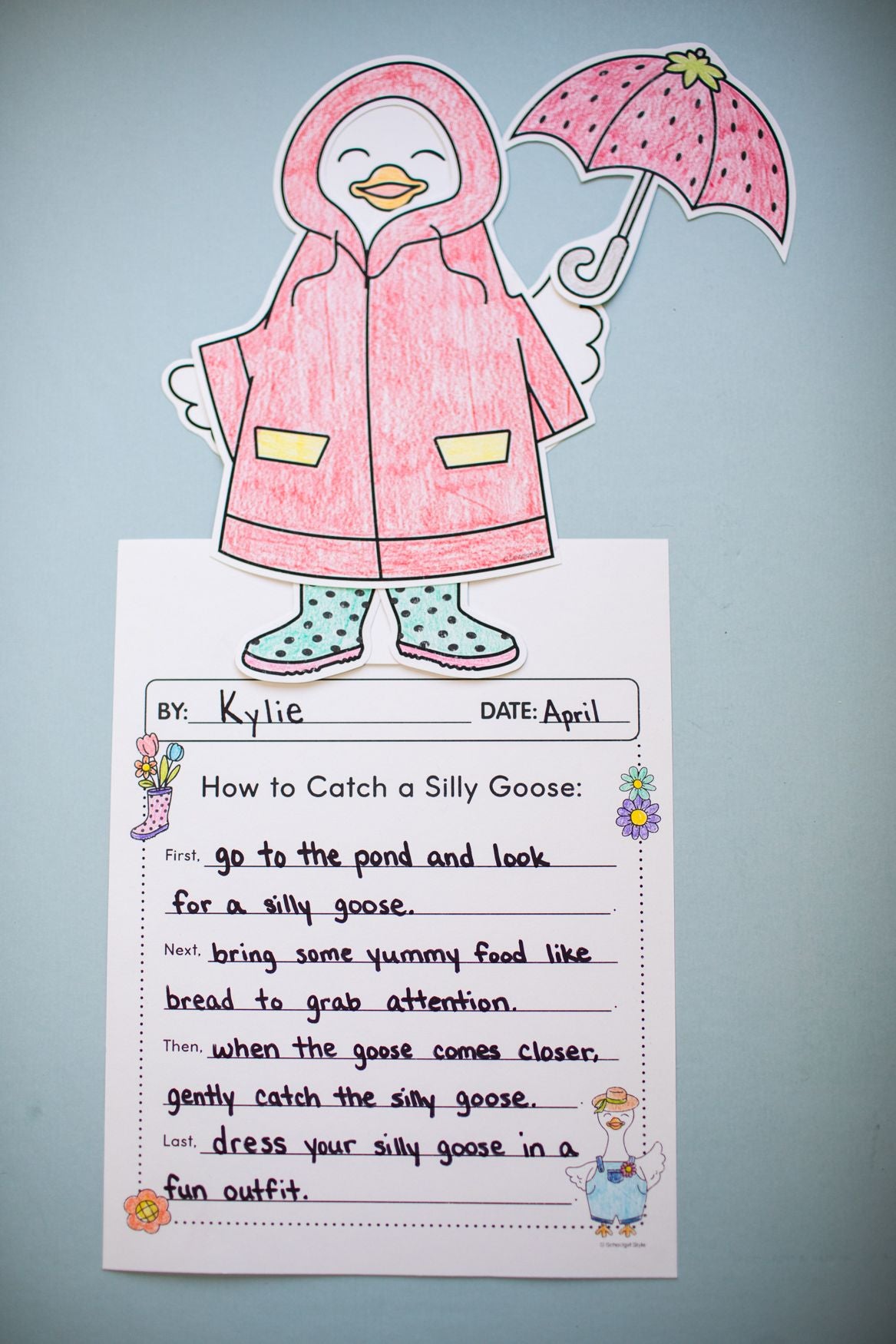 Printable April How To Catch A Silly Goose Writing Craftivity