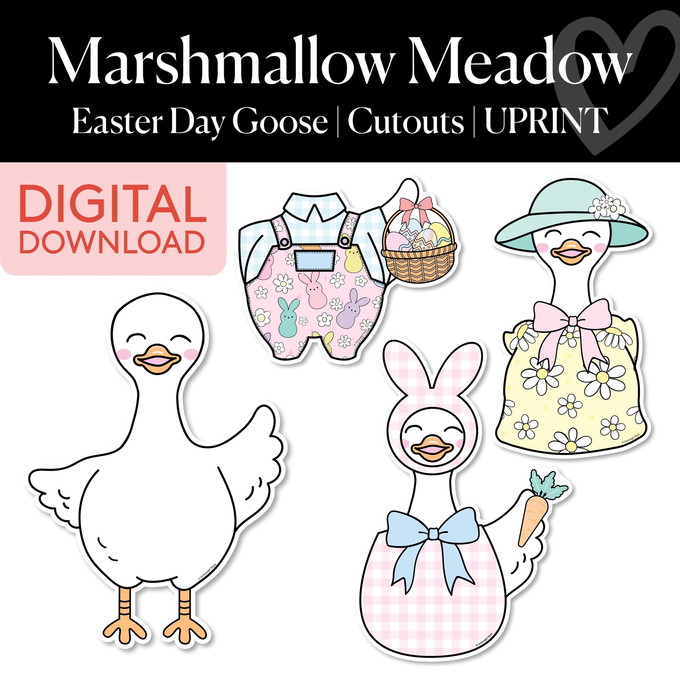 Printable Spring Goose and Costumes | Marshmallow Meadow