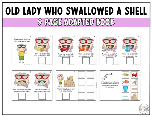 There Was an Old Lady Who Swallowed a Shell Adapted Book