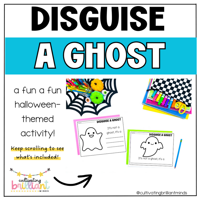 Disguise a Ghost Worksheet | Halloween | October